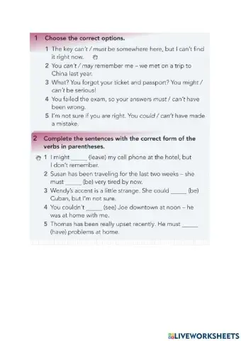 Present and past speculation