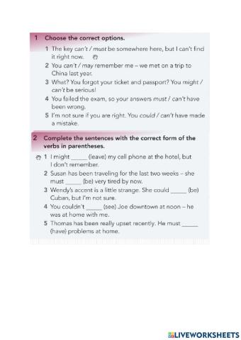 Present and past speculation