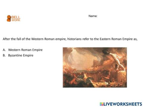 Roman Empire VS Byzantine Empire
