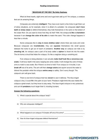 Reading comprehension