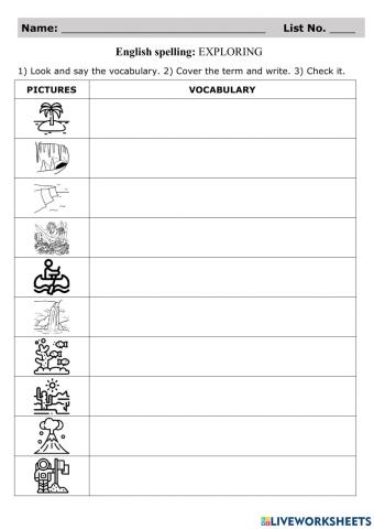SPELLING TEST: Exploring