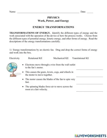 Energy Transformations