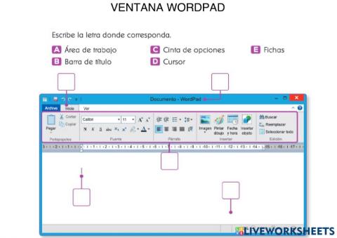 Ventana de wordpad