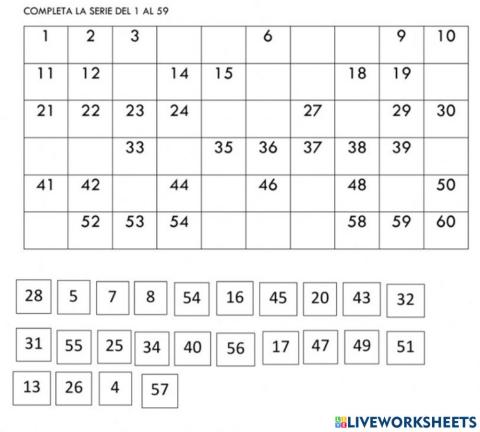 Completar números