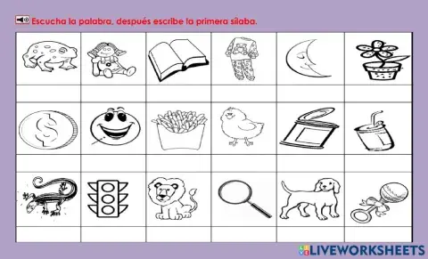 Sílabas MPSL Vocabulario 1