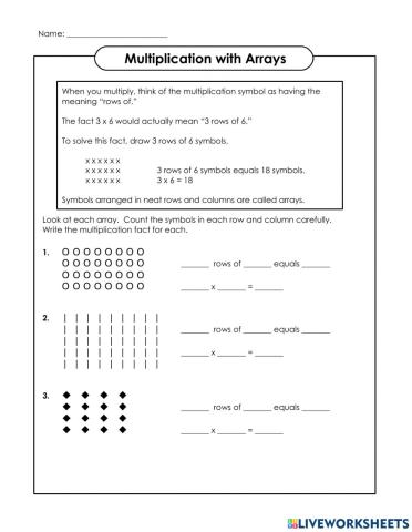 Multiplication with Arrays