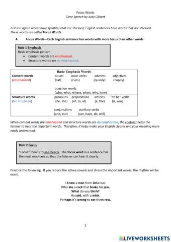 WC L13 - Focus Words