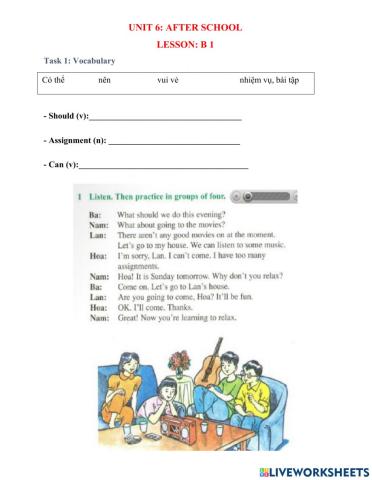 Nhi English 7 Unit 6 B1