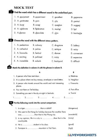 Mock test - 1st term g6