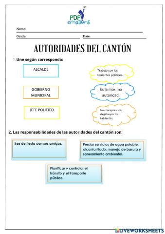 Autoridades del cantón