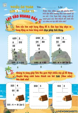 Ôn tập Toán cuối tuần 15