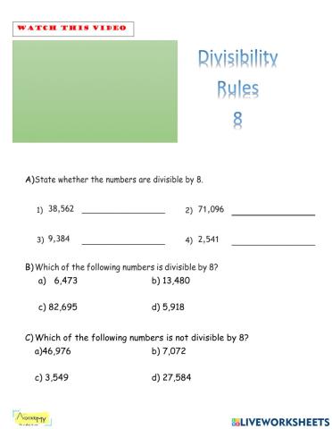 Divisibility 8