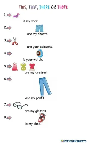 This, That, These or Those