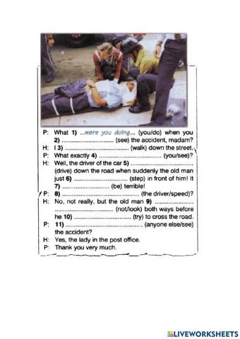 Past simple vs past continuous