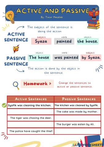 Active and passive sentence
