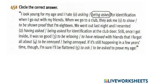 Infinitive-Gerund (perfect&passive)-6