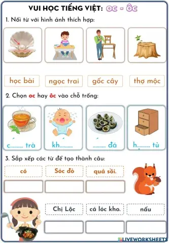 Phiếu ôn tập oc, ôc