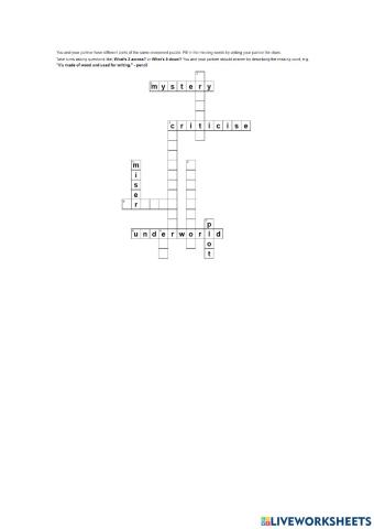 Define the world - student B