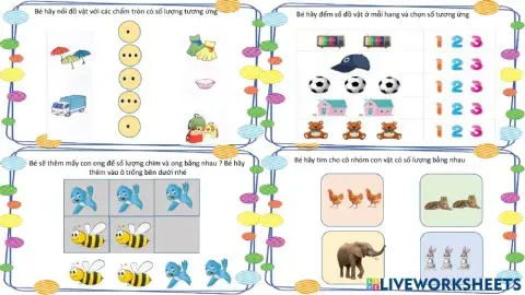Thêm bớt so sánh trong phạm vi 3
