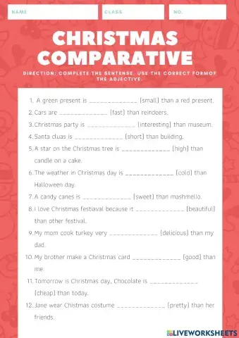 Christmas Comparative