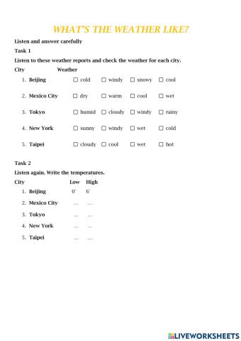 What's the weather like?