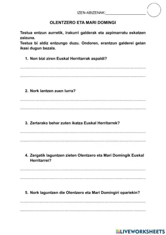 Olentzero eta Mari Domingi