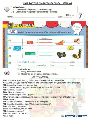 AT the market-Reading