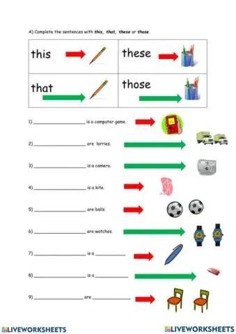 This,that,these,those