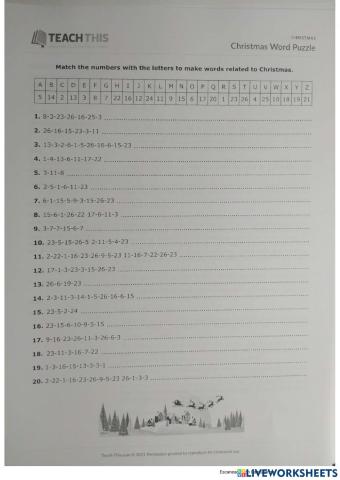 Christmas activities