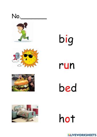 Short vowel phonics