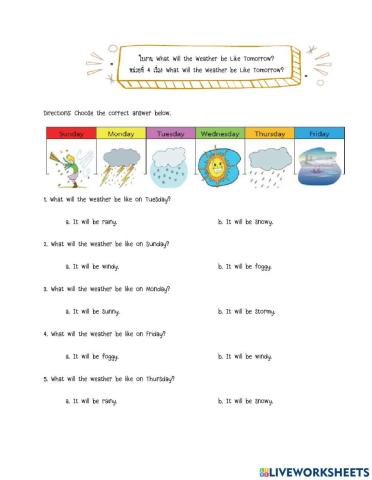 What Will the Weather be Like Tomorrow?