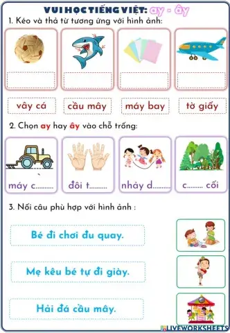 Phiếu ôn tập ay, ây