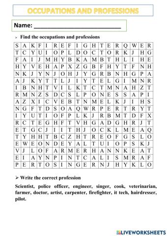 Occupations and professions