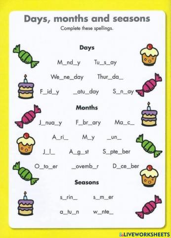 Days,months and seasons