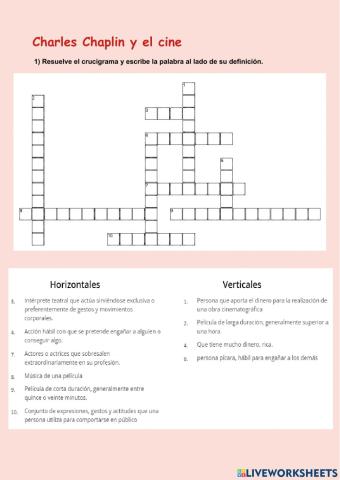 Vocabulario y Charles Chaplin