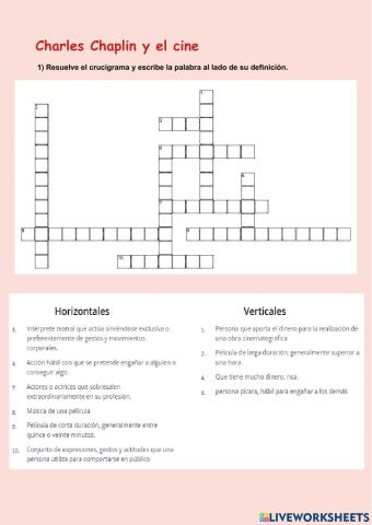 Vocabulario y Charles Chaplin