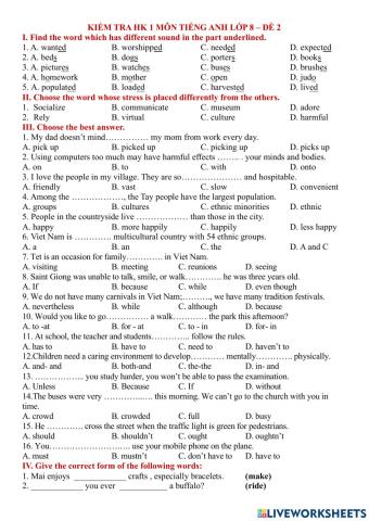 E8 - first term revision 2