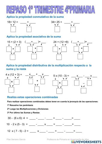 Repaso 1º Trimestre 4º Primaria