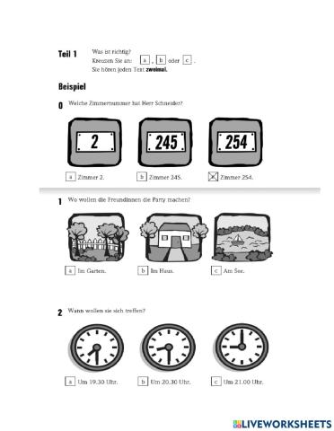 Start Deutsch 1 - Uebungssatz 2