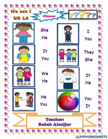 Subject pronouns