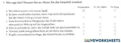 B1 Test zu Lektion 6 - 7