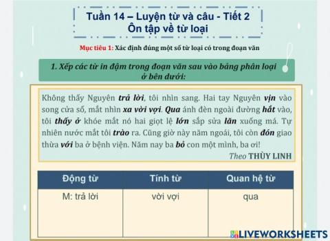 LTC: Ôn tập về từ loại (tiếp theo)