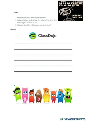 Hunger Games Chapter 3 Questions