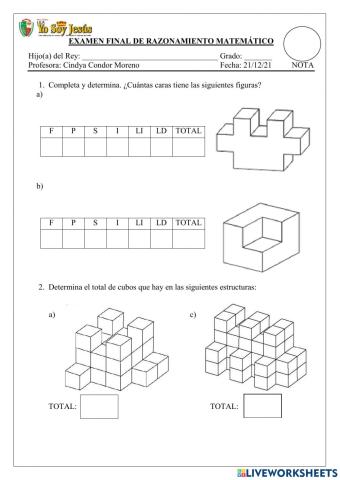 Evaluación final de raz. matemático