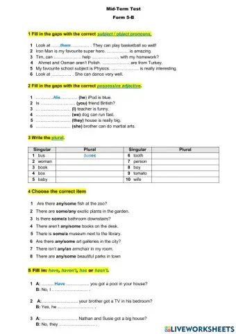 Mid-Term Test (Form5)