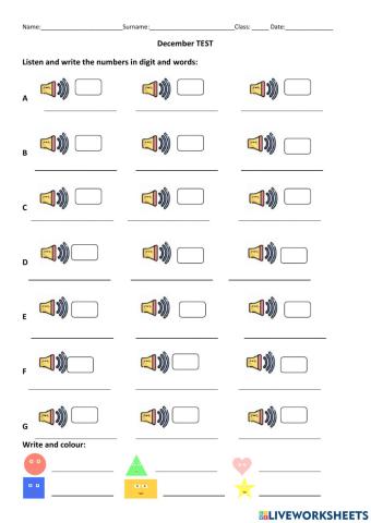 Numbers and shapes