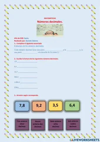 Números decimales.