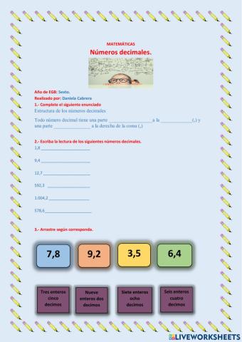Números decimales.