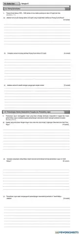 Sejarah (T4) Bab 3: Latihan Esei KSSM