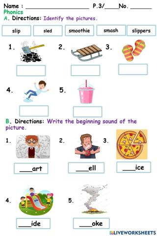 Sm and sl consonant blends